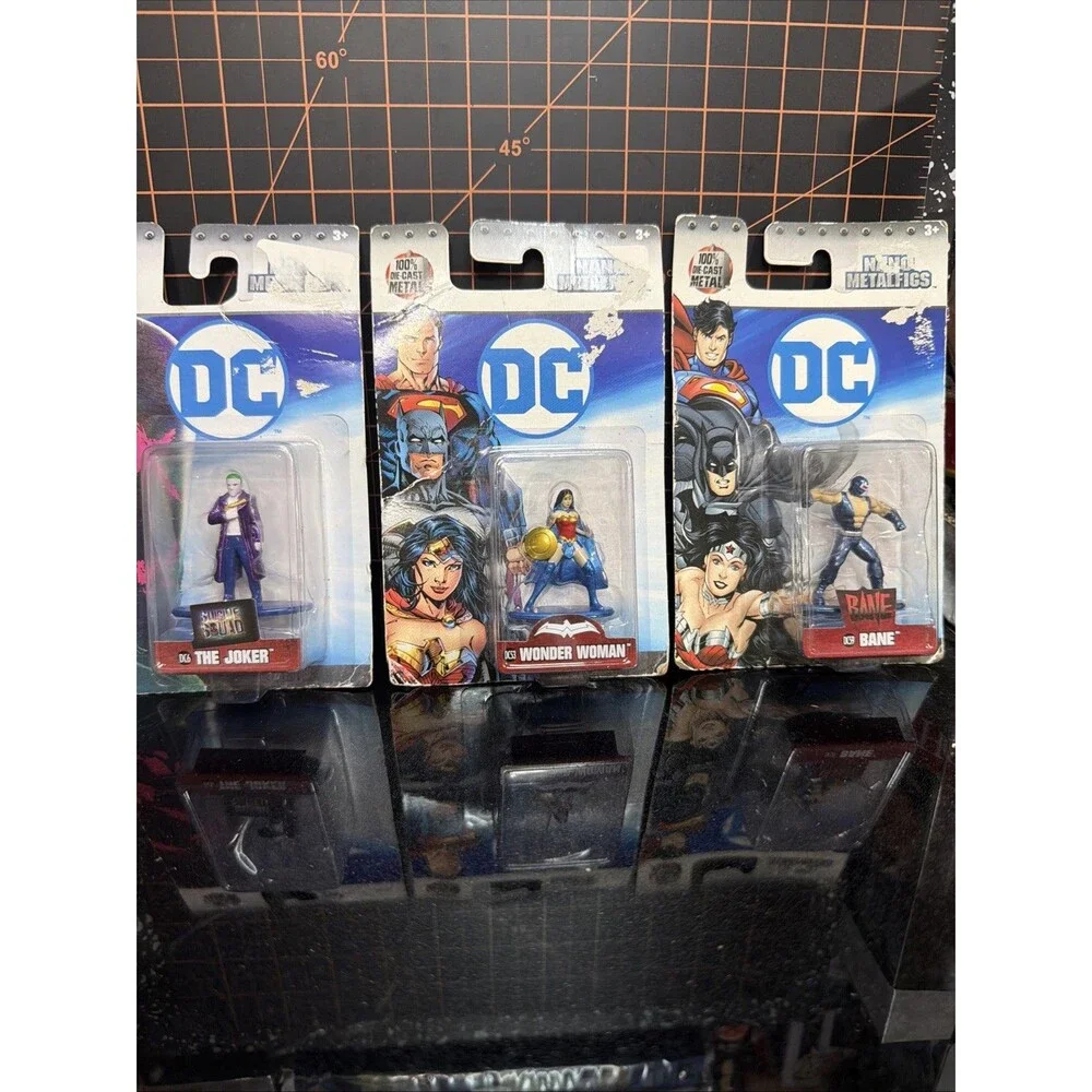 Jada Toys DC Nano Metalfigs Lot 3 Joker Wonder Woman Bane Die Cast Sealed